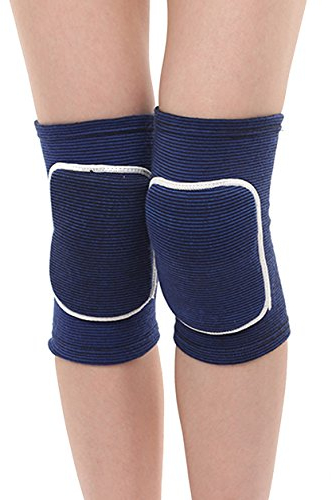 ITODA Knieschützer Kinder Knieschutz Sport Kniebandage für Junge Mädchen Elastische Kniestütze Knieschoner mit Sicherheit Schwamm Knieprotektor Unterstützung für Rollschuhe Tennis Radsport Blau M