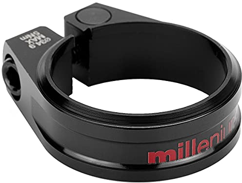 SixPack Racing Millenium Sattelklemme für MTB, Erwachsene, Unisex, Schwarz/Rot, Einheitsgröße
