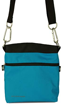 ADORRES Mit Wunschname möglich. Schultertasche, Hüfttasche, Leckerlitasche für Hunde, Futtertasche mit Magnetverschluss und Kotbeutelfach, Leckerlitasche Magnetic Turqouise Blue Edition