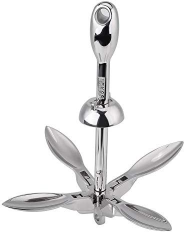 Stahl Edelstahl Grapnel Anker Bootsanker Kit Faltanker Robuster Falt Grapnel Langlebiger Boots Klappanker Marine , Ersatzteile for f¡§1r Boote , Yachten