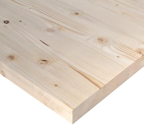 Generico Tavola in Legno Lamellare Monostrato Abete mm 31 x 600 x 2450 mensola ripiano