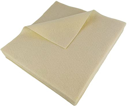 Weicher Beige Filz, flexible Filzstoff, Farben Bastelfilz für Handarbeiten, 1,4mm dickes 30x30cm Filzpaket für DIY Bastel- und Nähprojekte