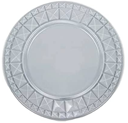 Sottopiatto Piatto Vetro Cm.32 con decoro Carre'