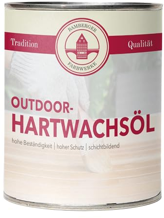 Bamberger Farbwerke Hartwachsöl Outdoor Holzöl Aussen für den Außenbereich (Glänzend, 750 ml)