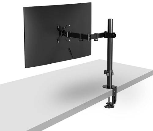 Pholiten Monitor Halterung, Arm für 13-32 Zoll LED LCD Bildschirm bis 10 kg, Höhenverstellbar Schwenkbar Neigbar Bildschirmhalterung für den Schreibtisch, VESA 75x75/100x100