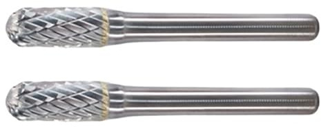 CX0820M06, lime rotanti in carburo di tungsteno dal diametro di 8 mm, gambo da 1/4, strumento rotativo a doppio taglio, per intagliare il legno, saldatura, lucidatura intaglio metallo, 2 pezzi