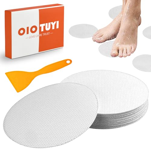 OioTuyi Lot de 26 autocollants antidérapants pour douche et baignoire, transparents, diamètre : 10 cm, sécurité dans la salle de bain
