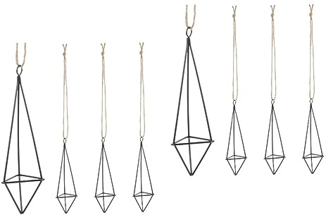 FUNOMOCYA 8stücke Geometrischer Hängender Pflanzenhalter Aus Metall Teiliges Für Luftpflanzen Dekorativer Pflanzenständer Modernes Design Für Und Tischdekoration Für Kleine Tillandsien