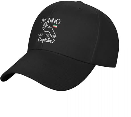 CWCMZDH Cappellino Baseball Nonno Shirt - Nonno Gifts - Divertente Berretto da Baseball Italiano Icon Sunhat Cosplay Cappelli Donna Uomo