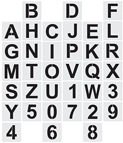 SEWACC Alphabet-schablonen Buchstaben-malvorlagen 36-teilig Dekorative Zeichenschablonen Für Jungen Und Mädchen