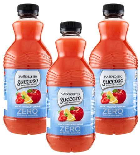 3X Succoso Zero MELA, FRAGOLA e LIMONE, Succo di Frutta Senza Zuccheri Aggiunti 900ml (2025)