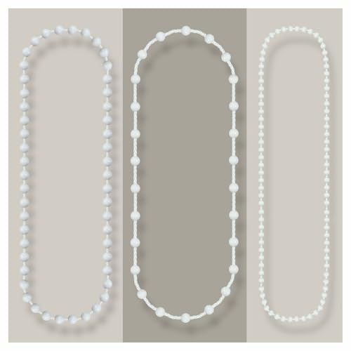 KLEMMFLEX Endloskette für Rollo mit Kettenzug, Ersatz Bedienkette, Rollokette, Bedienlänge: 50 cm, Farbe: Weiß, 4,5 x 12 mm, Kette für Jalousie, Raffrollo, Lamellenvorhang, Doppelrollo