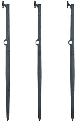 Support de Micro-arrosage pour Tuyau D’irrigation 6mm, Lot de 20 | Pp Noir, Piquet de Sol Compact, pour Paysage Horticole et Irrigation Agricole Économe en Eau