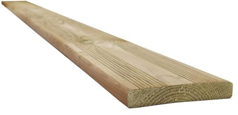 Snowdon Timber, Treated Decking Board, 10 Pack, (L) 2.4m x (W) 120mm x (T) 21mm, Garden and Outdoor Timber Deck