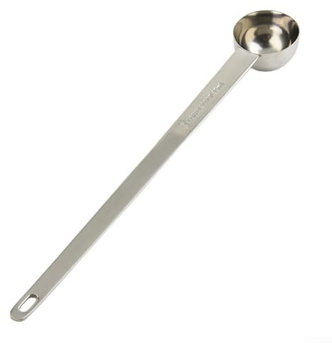 Cucchiai dosatori con manico lungo da 15 ml, in acciaio inox, 1 cucchiaio da tavola con manico lungo, adatto per contenitori da caffè per cucinare e cuocere