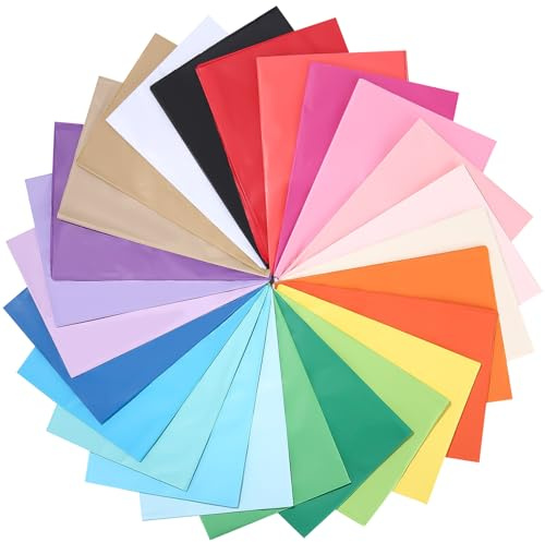 Zofory 150 hojas de papel de seda multicolor, 25 colores, 50 x 70 cm, material de embalaje, papel de seda para decoraciones de Pascua, manualidades, embalaje de regalo, papel de regalo