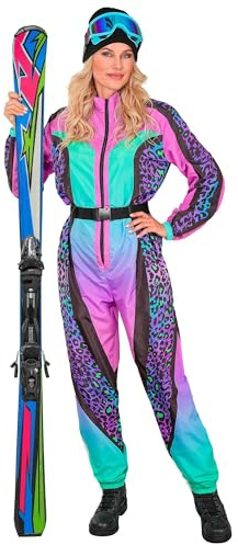 W WIDMANN MILANO Party Fashion – skiddräkt för kvinnor, overall med bälte, djurmönster kostym, för karneval, aprèsskidor och festival
