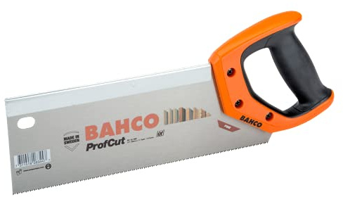 Bahco PC-12-TEN 30 cm Tenonsåg, 11 TPI, 12 tum, tung stålrygg, universaltandning, hårda spetständer, tvåkomponenthandtag