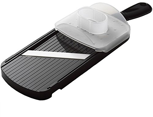 Kyocera CSN-152-NBK Universalhobel mit Keramikklinge, doppelseitiger Schliff inklusive Fingerschutz Küchenhobel, 27,7 x 9,2 x 1,6 cm, schwarz