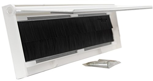 Letter Box Cover with Brush & Flap for Internal OR External Use - White Finish
