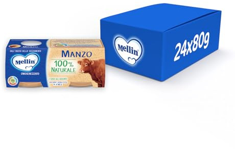 Mellin Omogeneizzato Manzo, Naturale, 24x80g