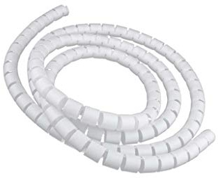 Sharplace 2m Kabelspirale Spiralband Kabelschlauch Kabelschutz, Weiß 10mm