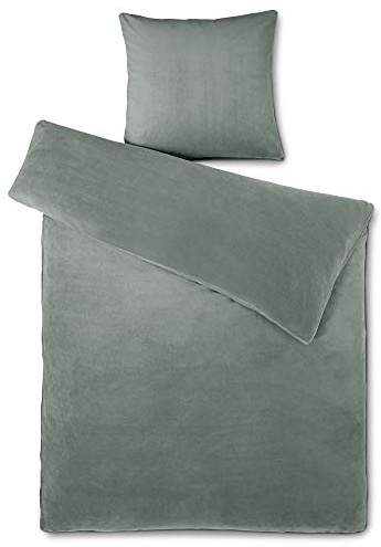 aqua-textil Feelwell Bettwäsche 135 x 200 cm 2teilig Coral Fleece Bettbezug Thermo Flausch grau