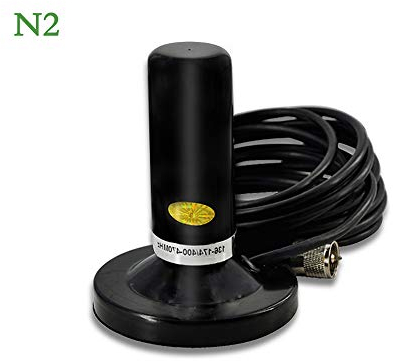 Antena Coche Universal Corta EasyTalk HN-H2RS Banda Dual VHF/UHF Alta Ganancia Antena de Radio Móvil con Base Magnética 5M Cable Incluido para vehículo y Otros Dispositivos, Negro