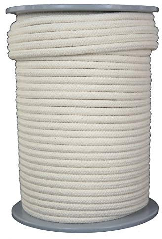 Gepotex Schnur Seil Baumwollseil - Länge 100 Meter - Ø ca. 8 mm - sehr weiche Qualität aus unbehandelter Rohbaumwolle Made in Germany, biologisch abbaubar und umweltfreundlich