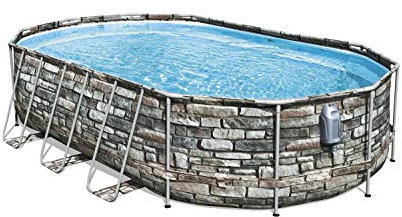 Bestway Above Ground Pool, Power Steel Comfort Jet Oval Garden Pool, Family Pool, 20ft