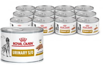 Royal Canin Veterinary Urinary S/O Mousse | 12 x 200 g | Aliment Complet diététique pour Chiens | Peut contribuer à la Dissolution des calculs de Struvite | Propriétés de Dilution urinaire