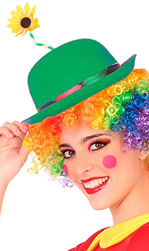Atosa Grüner Clownhut für Damen, Erwachsene