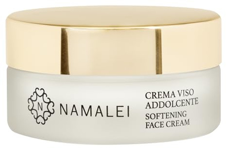 Namalei Crema Viso Addolcente Riso e Camomilla 50 ml | Con acido ialuronico, allevia rossore e prurito, azione idratante e nutriente