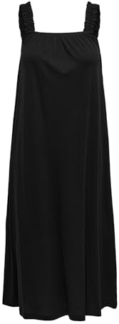 ONLY Damen Onlmay S/L Mix Dress JRS Noos Kleid, Schwarz, S EU