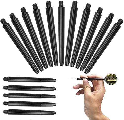 Liekadijiae 100 Stück Schäfte Dartschäfte, Dart Ersatz, Dart Ersatz Schwarze, Ersatzteile Dart Schaft aus Nylon, Kunststoff Dartschäfte, Dartschäfte aus Nylon Dartschäfte mit Standard 2BA Gewinde