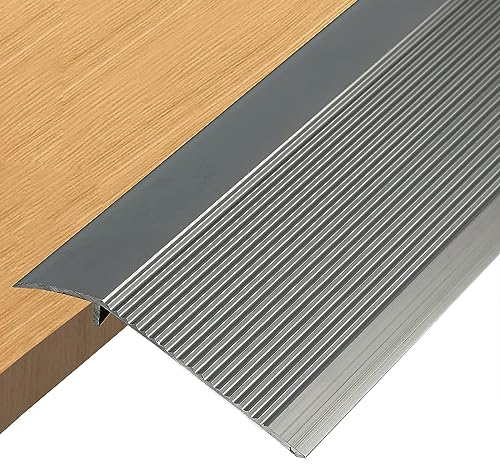 Übergangsprofil Leiste Bodenübergangsstreifen 90cm Übergangsleiste Teppichleisten Boden Türleisten 10cm Übergangsschiene, Türschwellen Leiste, Übergangsleiste,höhenausgleichsprofil ( Color : Gray , Si