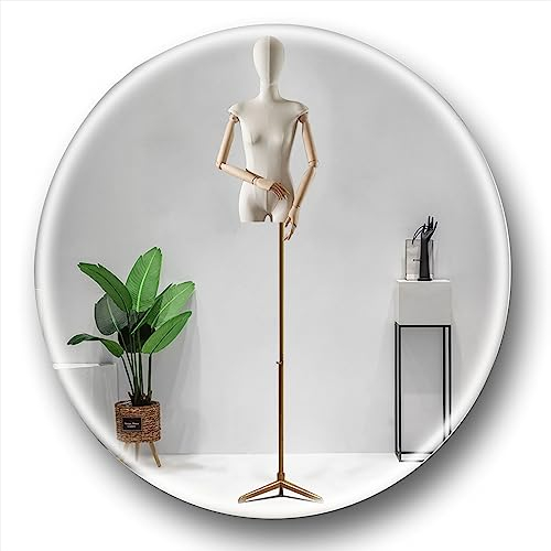 schneiderpuppe Schneiderpuppe Damenbüste Weiblich Mit Metallständer, Höhe Verstellbar 56'' - 80'' Schaufensterpuppe Schneiderbüste Mit Holzarmen Und Kopf Für Bekleidung Display for Clothing Shop Dress