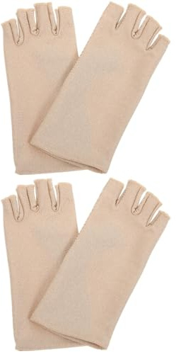 YARNOW Fingerlose Uv-Schutzhandschuhe Damen Atmungsaktiv Leicht Fahrradhandschuhe Sonnenschutz Outdoor Sport Handschuhe Hautfarben 19X8 cm
