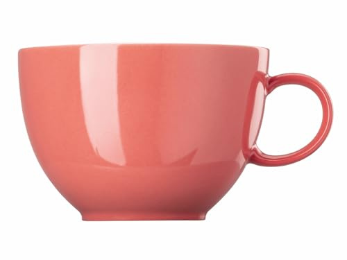 Thomas Sunny Day Soft Red Tee-Obertasse Ø 8,3 cm - Teetasse Porzellan Tee Service, Kaffeetasse mit Henkel, Porzellantasse, für Spülmaschine und Mikrowelle, Höhe 6,0 cm, 0,2 l, rot, 10850-408601-14642