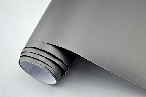 Neoxxim 13,3€/m2 3D Autofolie matt Silber metallic matt 100 x 150 cm Lackfolie Car Wrapping Lackschutzfolie blasenfrei flexibel