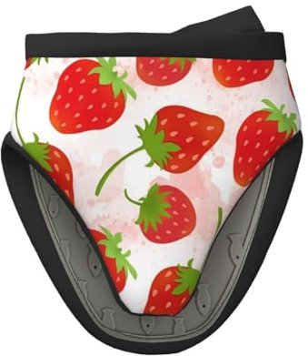 Fragola, Mini guanti da forno in silicone, guanti da forno da cucina antiscivolo resistenti al calore