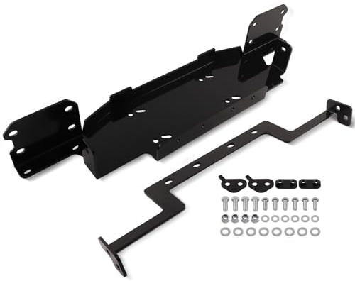 maXpeedingrods Winch Mount Plate for Jeep Wrangler JL/JLU 2018-2024, Front Bumper Winch Mounting Bracket Kit fit for Jeep Gladiator JT 2020-2024 with Metal Bumper