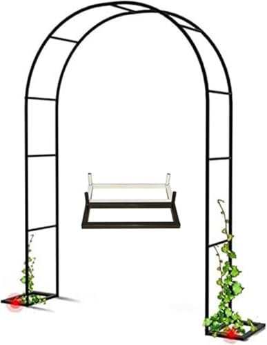 WCQSYY Arco De Jardin para Plantas Arco De Hierro Forjado para Plantas Trepadoras Arco De Rosales para Plantas Trepadoras,Blanca,W1.4M*H2.3M