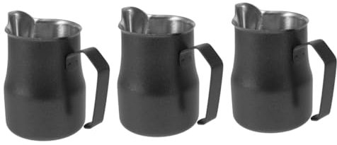 Gadpiparty 3pièces Crémier Acier Pour Mousse De Lait Avec Bec Verseur Pour Latte Art Parfait Pour Café Et Espresso Design Moderne Et Élégant
