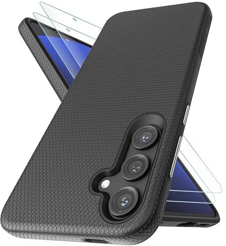 Case Collection para Funda Samsung S24 FE y 2X Protector Pantalla, Protección de Doble Capa, Carcasa Resistente de Grado Militar con Acabado Mate para Funda Samsung Galaxy S24 FE