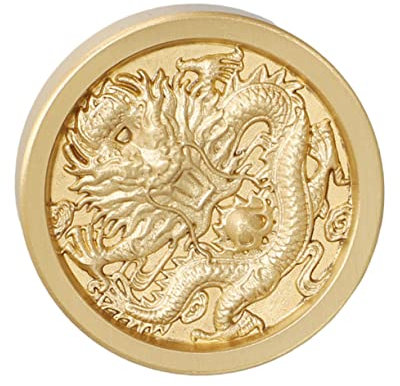 VILLCASE Eleganter Briefbeschwerer Aus Messing Rund Chinesische Kalligraphie Briefbeschwerer Bürodekor Einfache Wartung