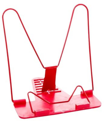 DOPZNJWF Buchstütze 1 Stück tragbarer, Faltbarer, Verstellbarer Buchstützenständer, Lesebuchständer, Dokumentenhalter, Basis, Lesebuchregal, Buchstützen-Leseregal(Red)