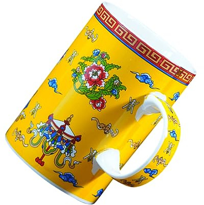 BEBEMOKO Taza de Té de Cerámica Retro Taza de Porcelana Estampado de Flores Vajilla de Cerámica para Preparar Té para Uso Diario Decoración Exquisita el Hogar