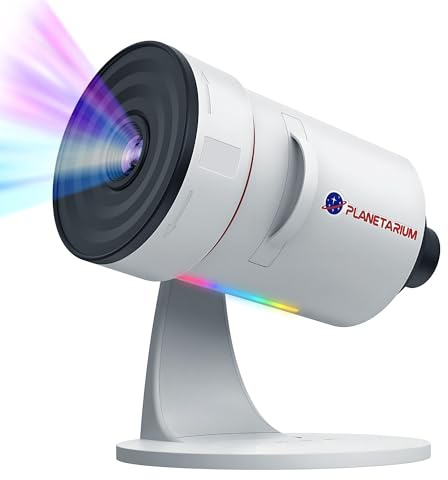 Galaxy Projector 2026 Upgraded, Wider & Sharper Projection, Star Night Light Projector for Ceiling, Adjustable Knob & Timer, Mood Light for Bedroom, Kids & Adults Gifts, Room Decor, White