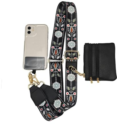 Noverli Handykette universal mit tasche, Verstellbarer Schulterriemen mit Kartenetui, für alle Smartphone-Modelle, handykette mit Tasche, Abnehmbar & Einstellbar